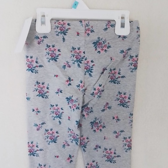 OshKosh Cotton Blend Leggings Size 6 in Gray w/ Floral Print - Picture 3 of 10